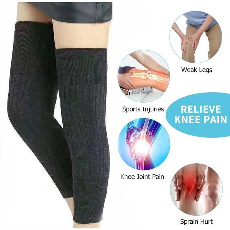 Premium Thermal Wool Knee Brace Support Pads